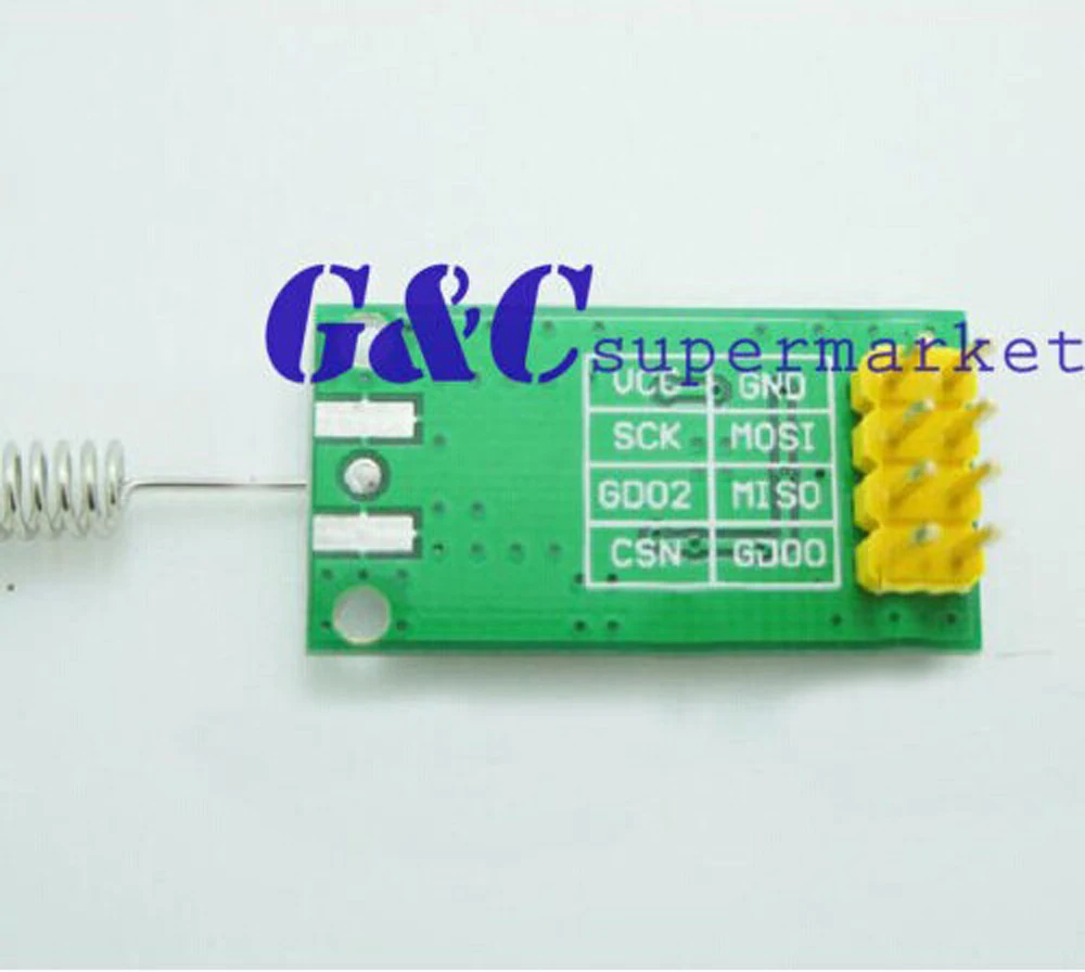 

1 CC1101 wireless module 433M NEW 350m long-distance transmission antenna electronics diy kit compatible board