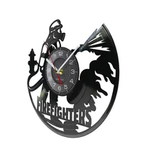 Firefighters At Work Fire Protection Rescue Modern Design Wall Clock For Control Department Fireman Silent Swept Watch Decor 2