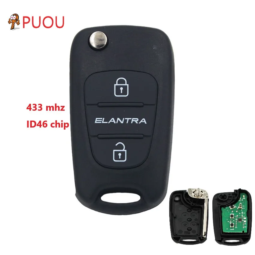 

3 Button Remote Key Fob 433MHz with ID46 Chip for Hyundai Elantra