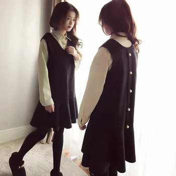 

Maternity Wear 2019 Autumn New Korean Set Loose Long Sleeve Top Two-piece Dress