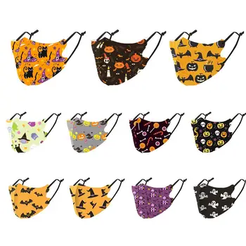 

FRIGG Halloween Printed Mask Halloween Decoration For Home Festival Bar Home Party Decor Halloween Ornament Bat Spider Pumpkin