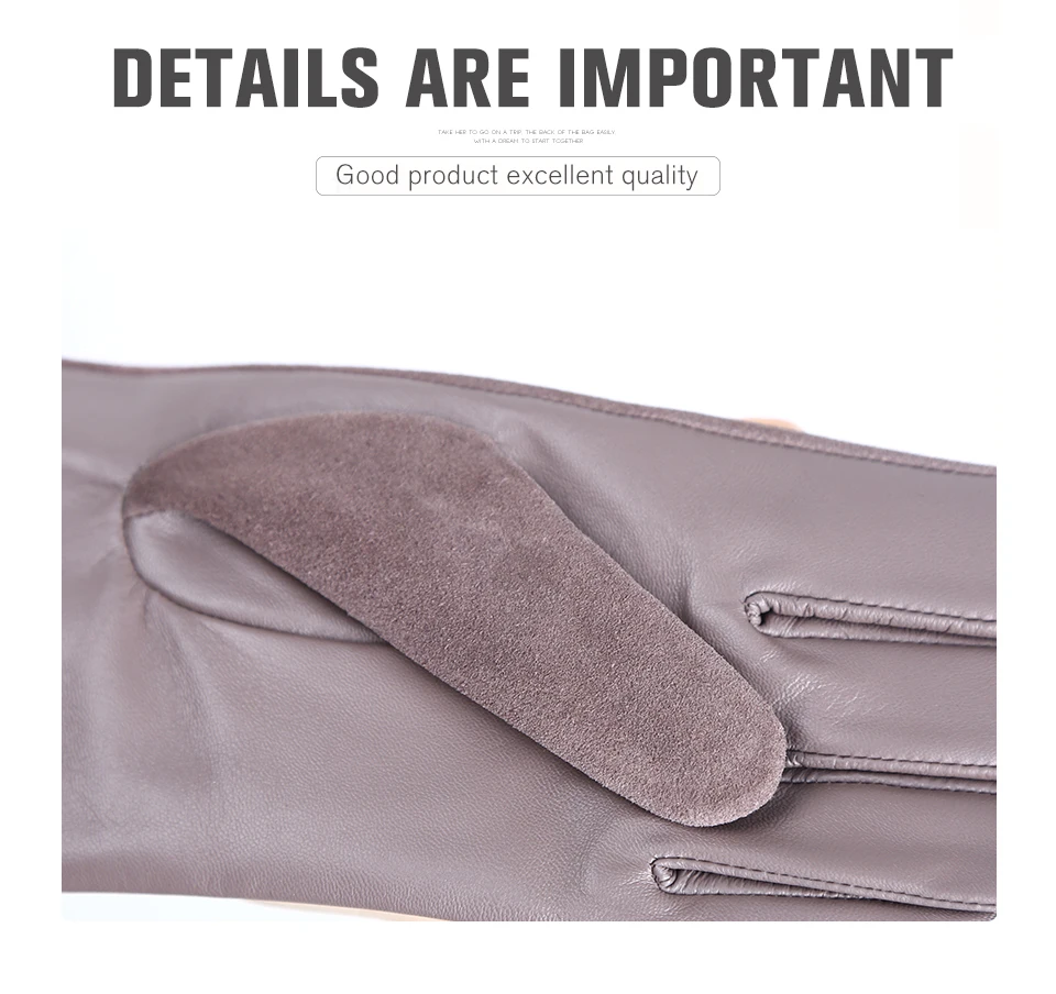 Colored Suede women's leather gloves,warm winter gloves,High-end leather gloves women,winter sheepskin women's gloves-2007