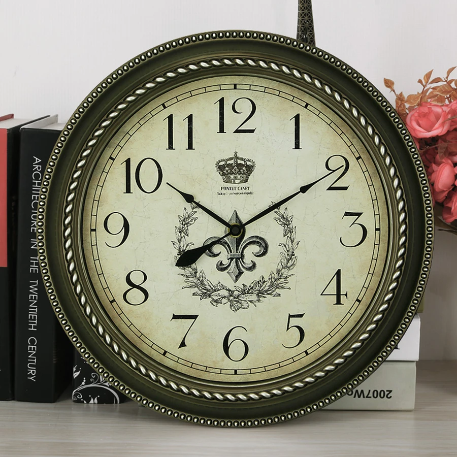 

Large 3d Creative Wall Clock Modern Design Home Decor Vintage Silent Nordic Pastoral Clock Zegar Wall Clocks European WBY039