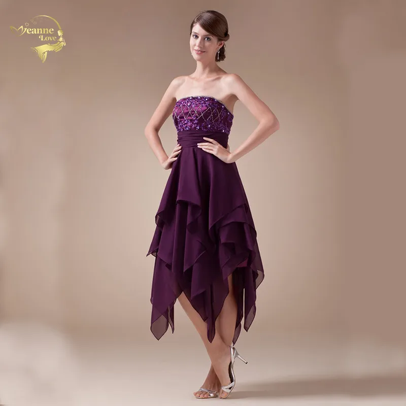 Beaded Purple Homecoming Dresses 2021 
