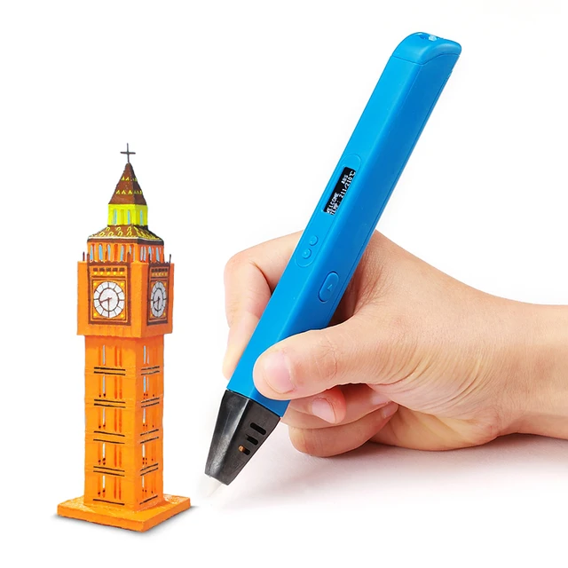 Bolígrafo 3D de impresión profesional RP800A, pluma de dibujo 3D con  generación de pantalla OLED para hacer manualidades artísticas y educación  - AliExpress