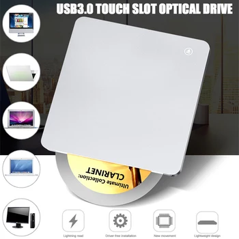 

USB 3.0 Touch slot optical drive 2-in-1 transmission and power supply Portable CD/DVD Player Burner for Windows XP/7/8Mac OS8.6