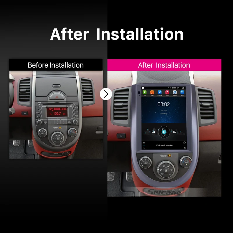 Excellent Seicane Car Android 9.1 GPS 2Din Navi HD 9.7" Multimedia Player For Kia Soul 2015 Support Wifi FM DVR Steering Wheel Control 3