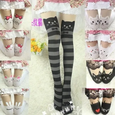 

Japanese Shiny Pantyhose Panty Hose Hello Kitty Women Tights High Waisted Cute Lolita Tights Lingerie