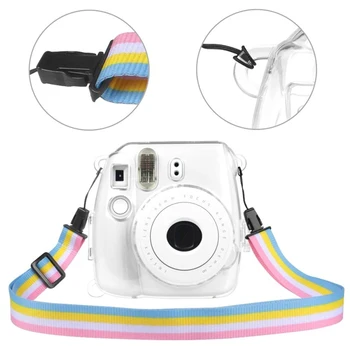 

Practical Housing Portable Lightweight Protective Easy Apply Camera Case Anti Impact Transparent With Strap For Instax Mini 8 9