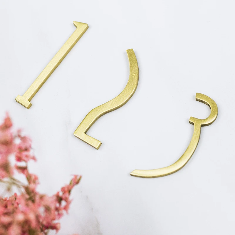 Латунные цифры сделай сам дверная пластина 5 см/7 см настенная наклейка напольный