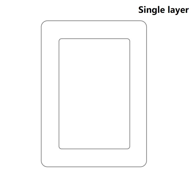 Магнитная рамка из ПВХ 4 цвета Однослойная двухслойная фоторамка 5 6 7 10 дюймов современный Декор для дома магнитная фоторамка - Цвет: White single layer