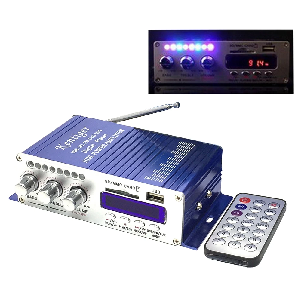 12V 20W Cost Effective Wireless Desktop Speakers Mini Home Remote Control FM Radio Compact Digital Display Bluetooth Amplifier |