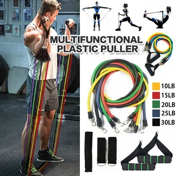 

18pcs/set Pull Rope Fitness Exercises Resistance Bands Latex Tubes Pedal Excerciser Body Training Workout Yoga