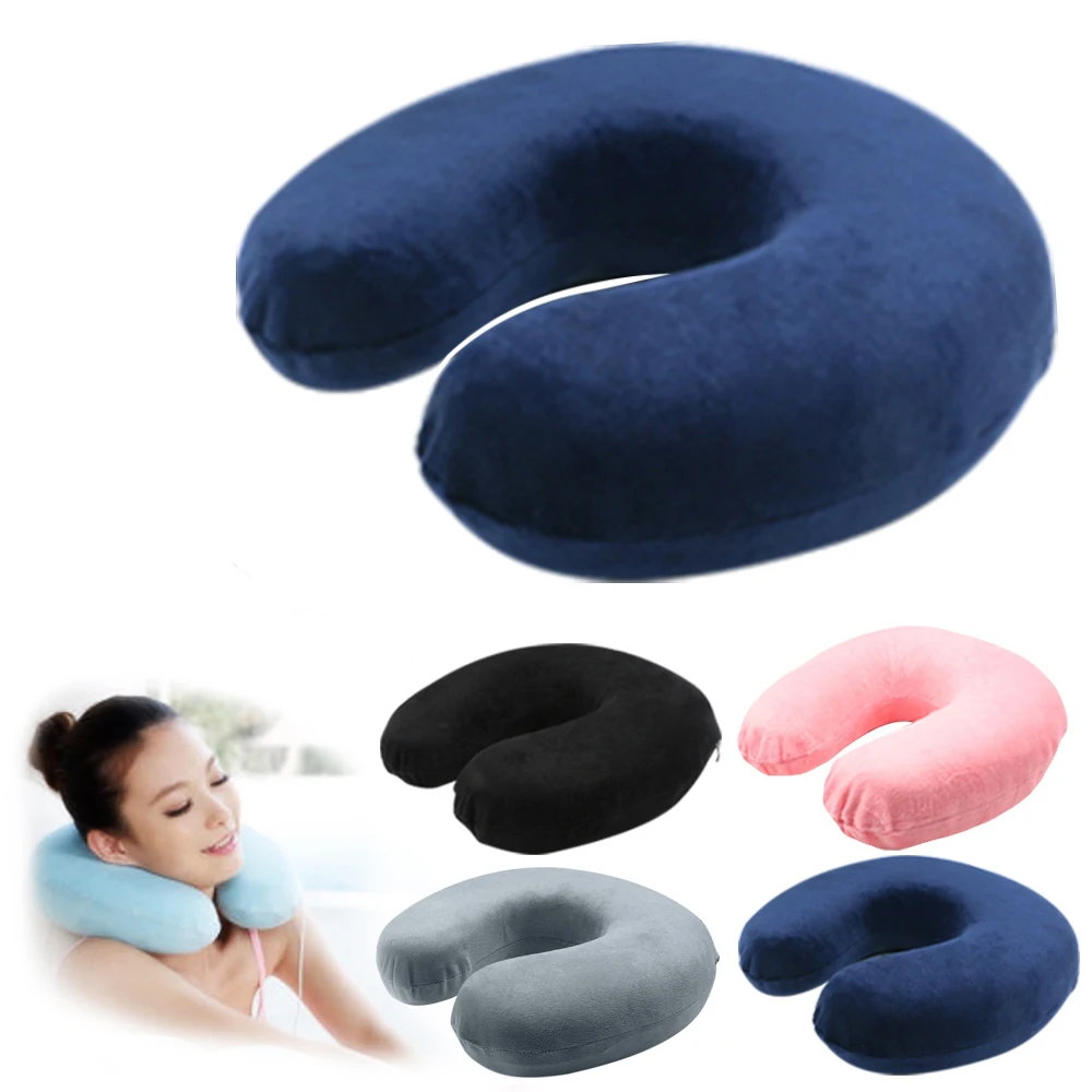 

Memory Foam Pillow Neck U-Shape Pillows For Airplane Neck Support Travel Accessories Comfortable Pillows For Sleep Home
