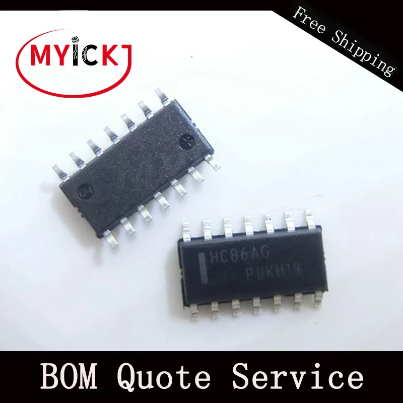 10 шт. MC74HC86ADR2G SOP14 Quad 2−вход эксклюзивный или ворота высокопроизводительный силикон-ворота CMOS микросхема