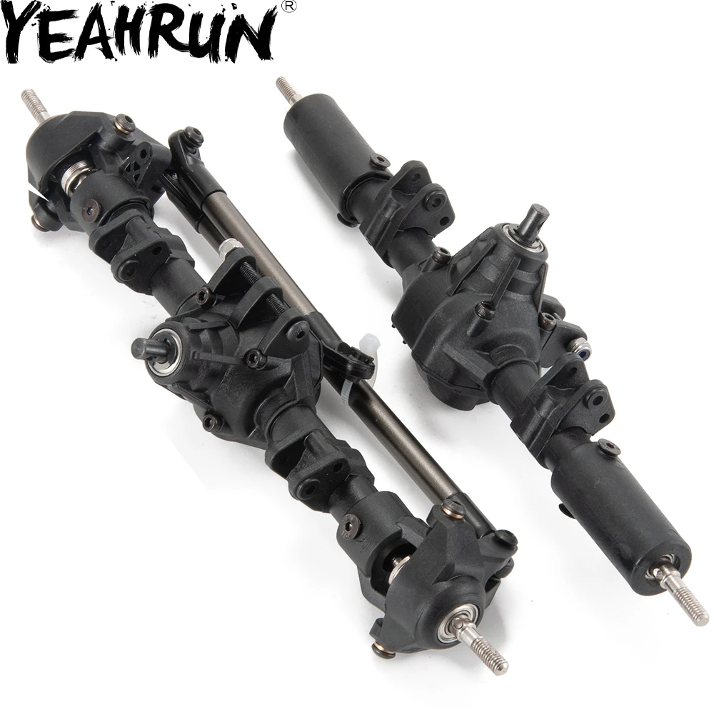 

YEAHRUN 1:10 RC Crawler Front Rear Axle With Lock Complete Differential Axle for Axial SCX10 II 90046 90047 RC Car Upgrade Parts