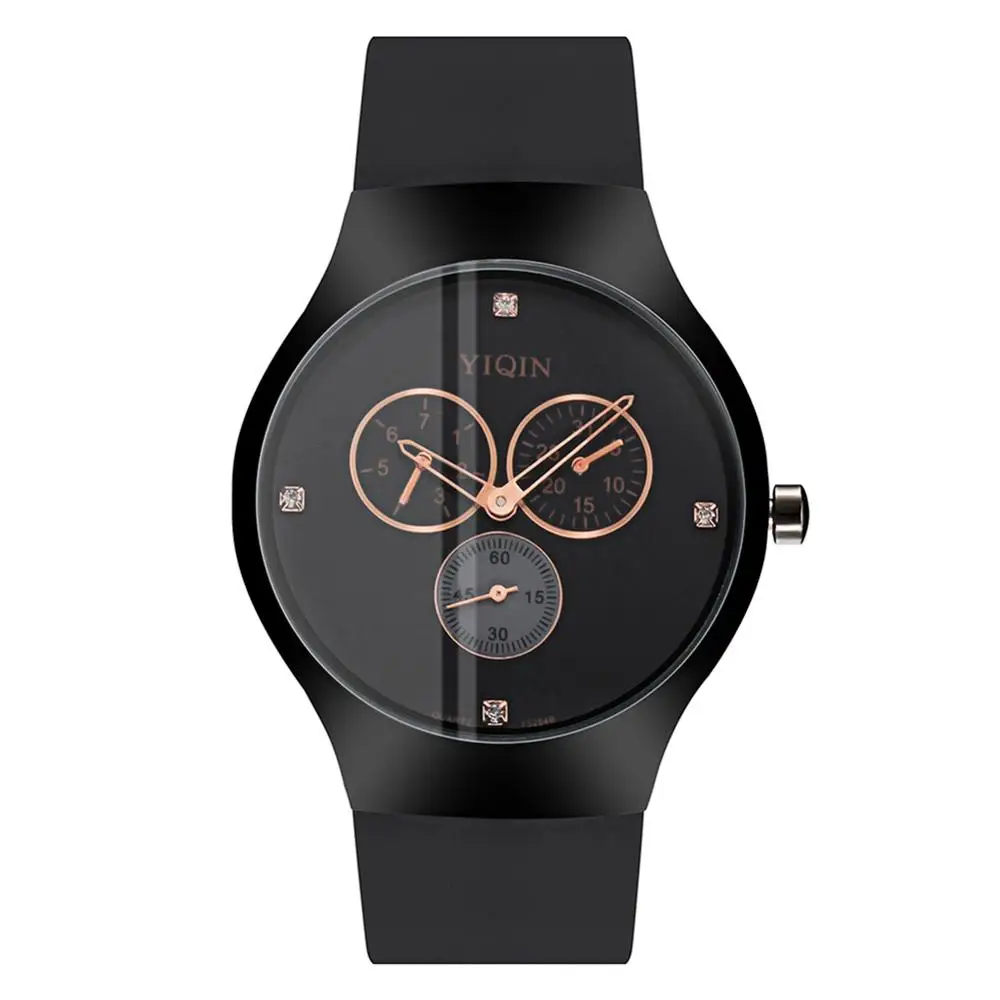 Женские часы, водонепроницаемые кварцевые наручные часы, топ бренд, роскошные часы с бриллиантами, аналоговые наручные часы, женские часы, мужские наручные часы - Цвет: Черный