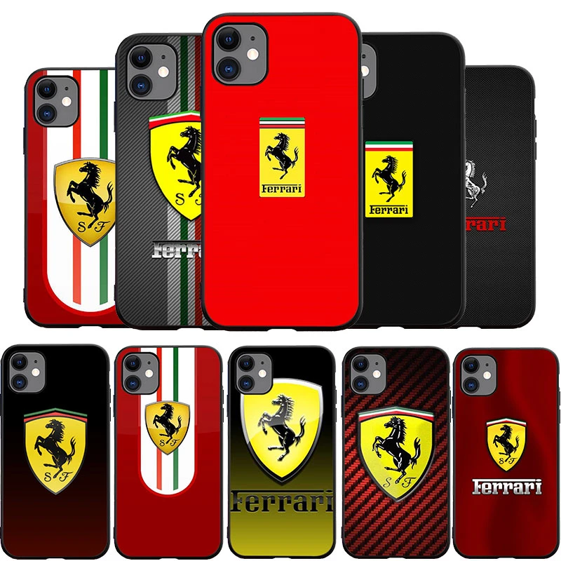 Ferrari Car Logo For Iphone Case Iphone 12 Pro Max 12 Mini Silicone Case Iphone 11 Pro Max Xs Man 6s 7 8 Plus Case Phone Case Covers Aliexpress