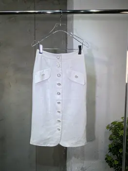 

2020 new ladies fashion sexy solid color breasted skirt 0525