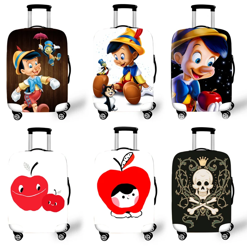 Case para Acessórios de Viagem Elástica Bagagem Capa Protetora Trolley Mala Cases Covers 3d Pinocchi Padrão