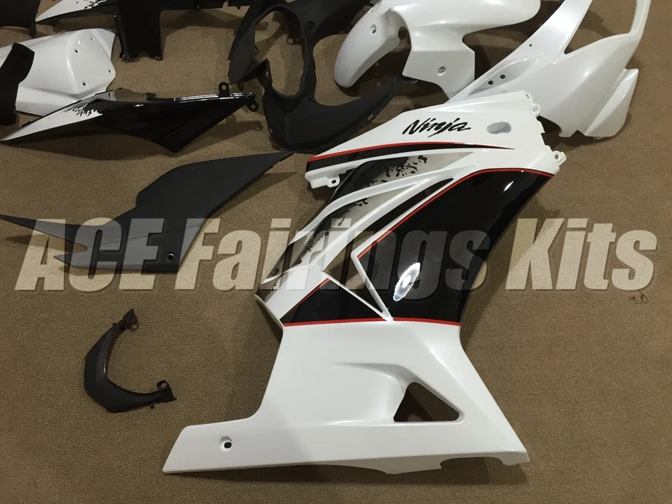 Комплект обтекателей ABS подходит для Kawasaki Ninja 250 EX250 ZXR250 2008- 08 09 10 11 12 13 14(литьевая форма) на заказ белый черный