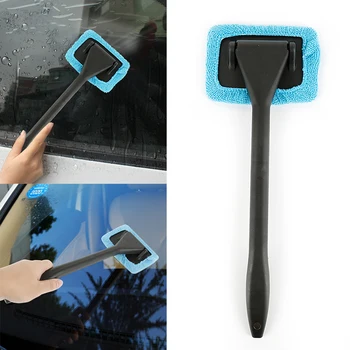 

Window Glasses Cleaner Brush Kit Car Window Windshield Cleaning Wash Tool Inside Interior Auto Glass Wiper With Long Handle