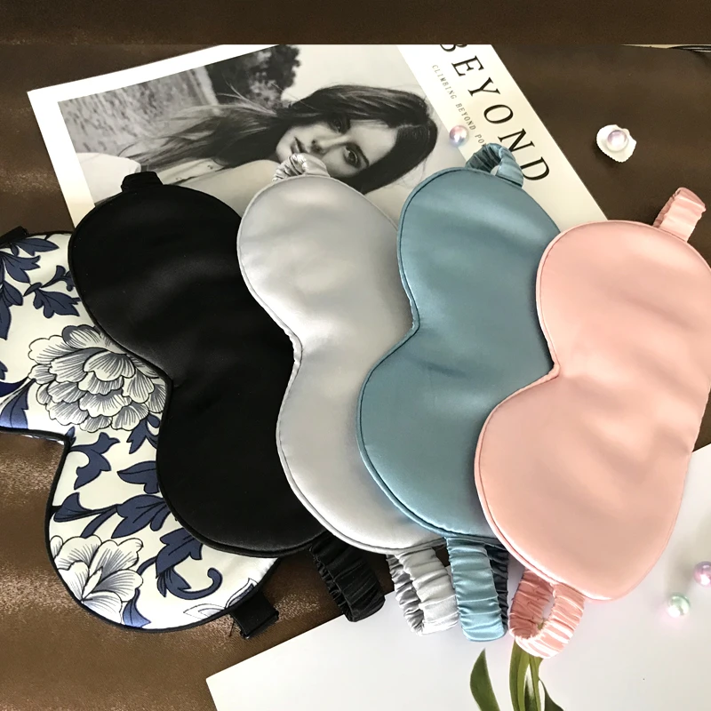19 Momme Mulberry шелковая маска на глаза для сна повязка с эластичным ремешком мягкое