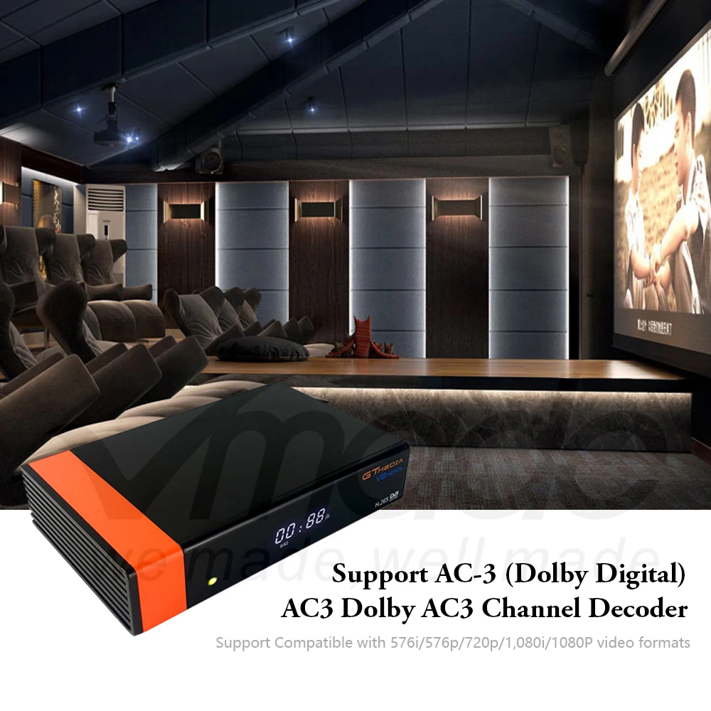 Испания Европа HD DVB S2 GTmedia V8 Nova спутниковый ТВ приемник со встроенным WIFI питание от