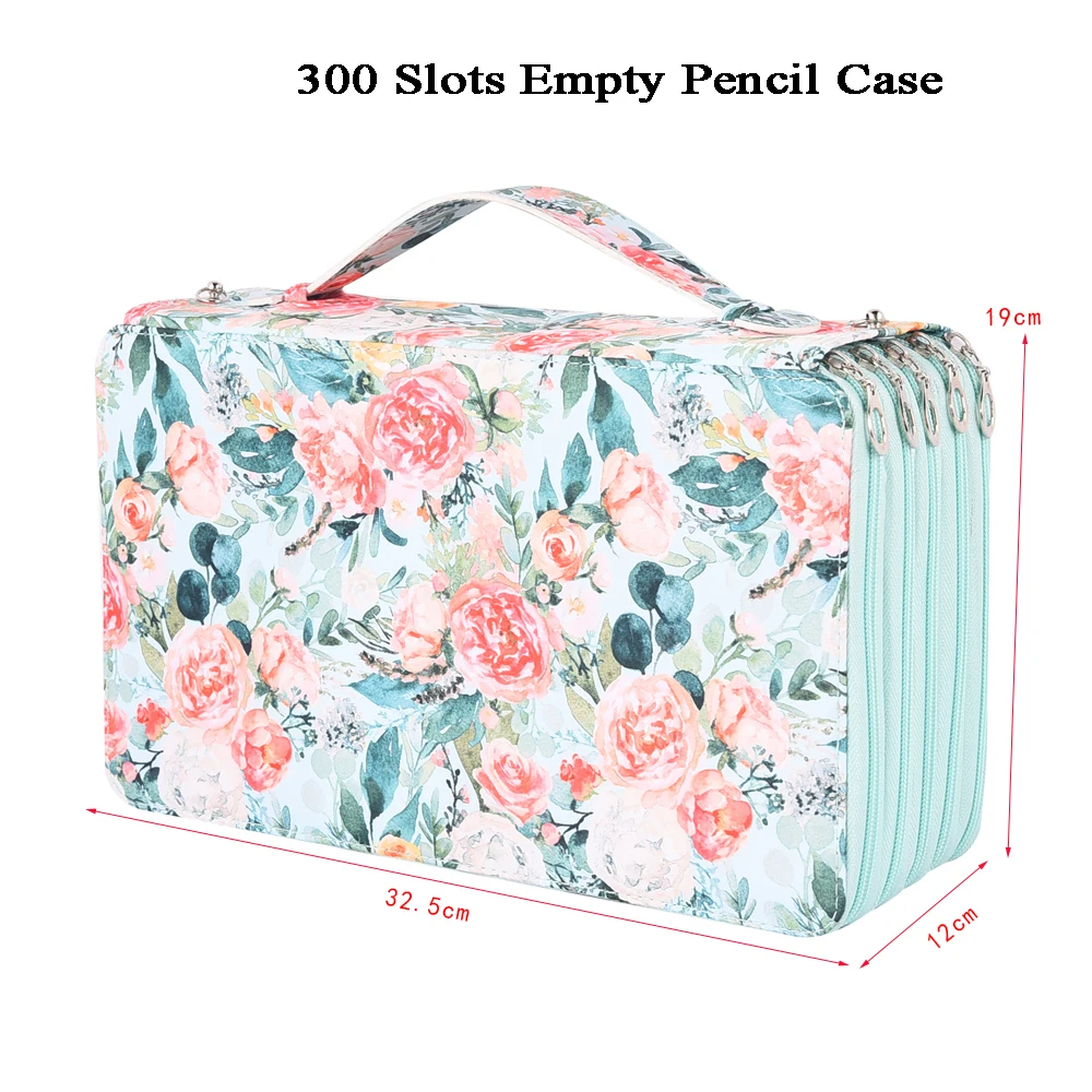 BOMKEE Large Capacity Pencil Case For Adults, 304 Slots Pen Case Pencil Case Multi Compartments Slot Pen Organizer Bag For Colored Pencils, Markers