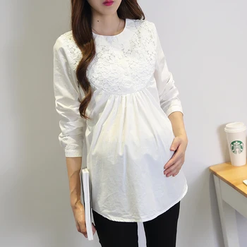 

Afei Tony new 2020 Maternity T-shirts Long Sleeve Women Tops Elegant Fashion Summer Shirt Pregnancy Clothes