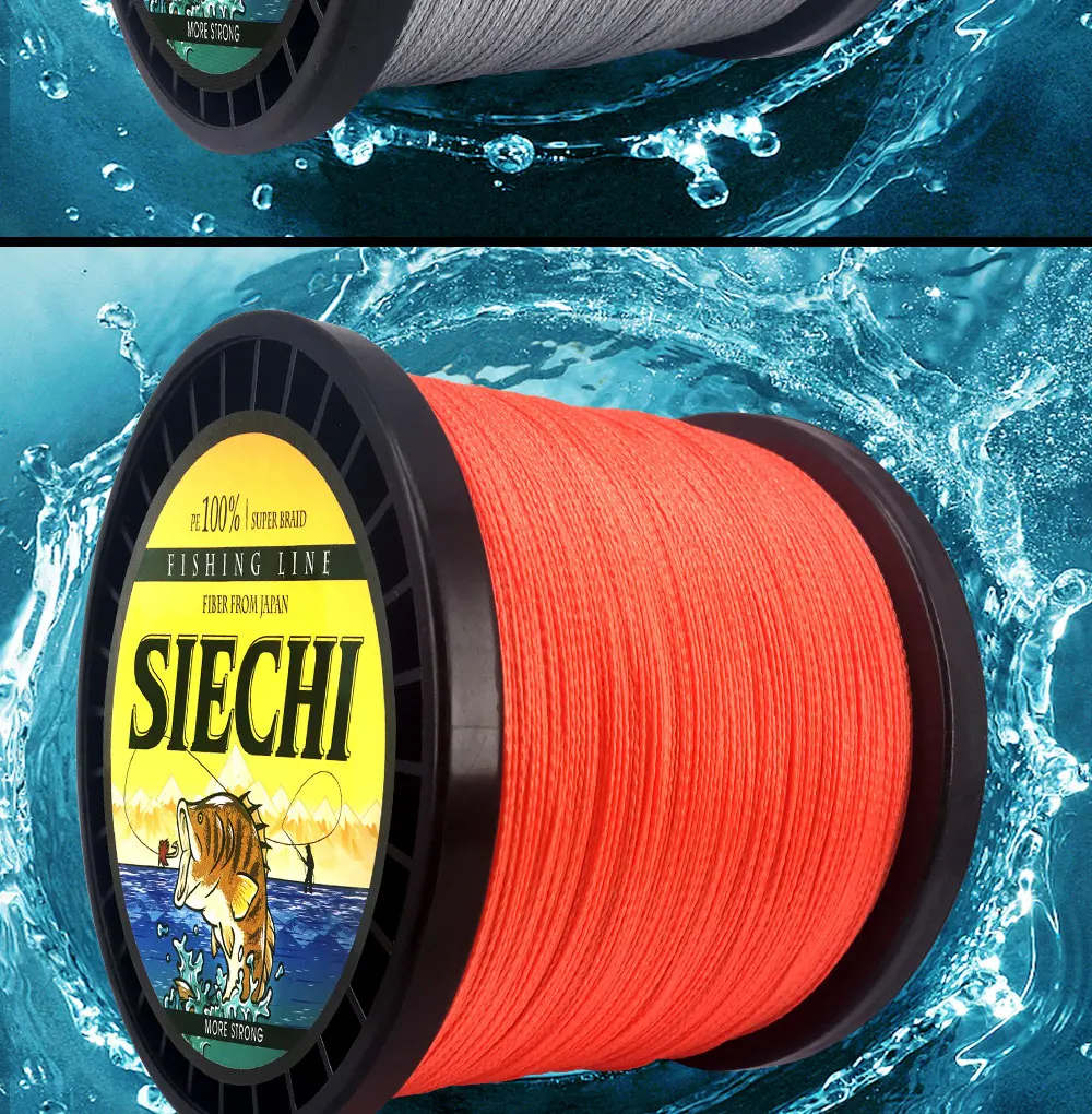 SIECHI, новинка, для озера, моря, для рыбалки, 1000 м, плетеная леска, 12, 15, 20, 30, 38, 43, 52, 65, 83LB, PE, многофиламентная леска