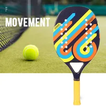 Full Carbon Beach Tennis Paddle Racket Soft EVA Face Lightweight Raqueta With Bag For Adult Tennis Racquet Equipment