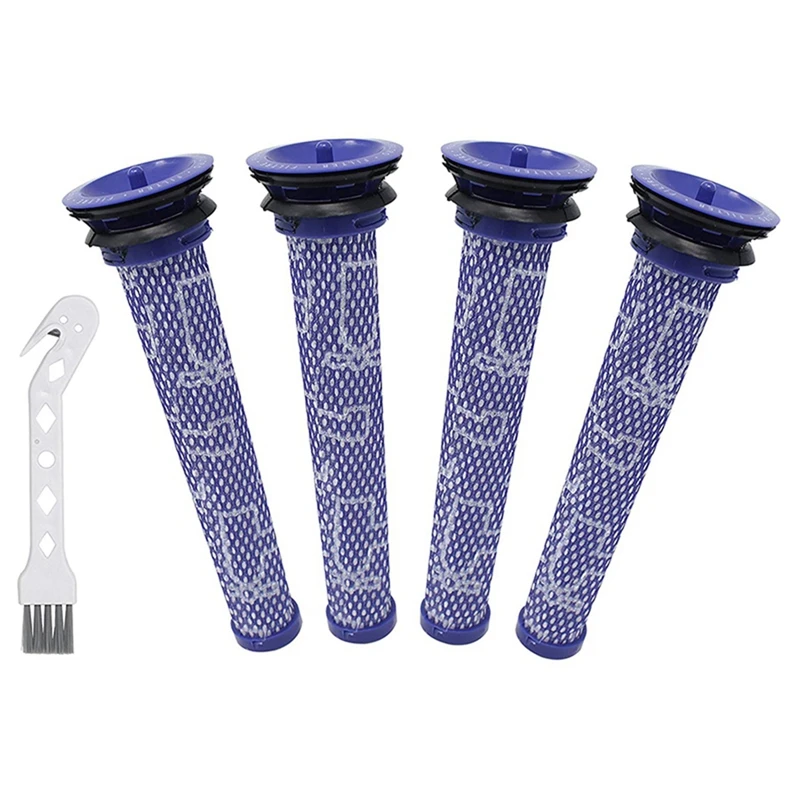 

5-Pack- for Dyson DC58, DC59, V6, V7, V8 Compatible Pre-Filters. Replace Part Number 965661-01. 4 Filters 1 Cleaning Brush