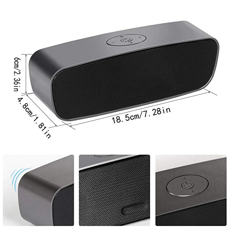 Bluetooth 5 0 динамик шумоподавление беспроводной HIFI Surpport TF карта U диск FM радио