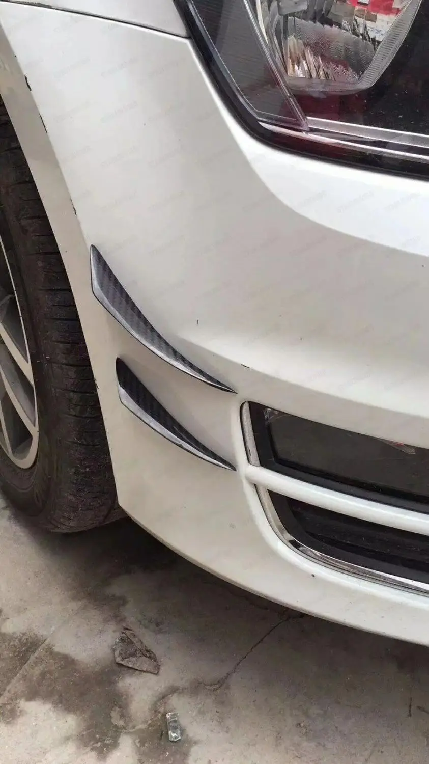 Универсальный углеродного волокна Canards плавники Спойлеры для Nissan 350z 370z Versa Sunny Mercedes