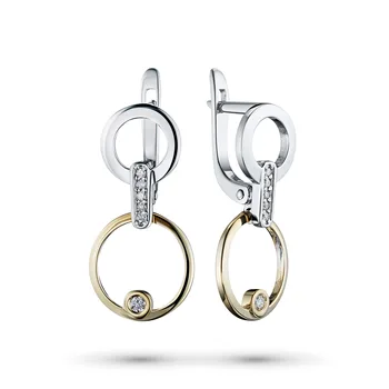 

Earrings of gold combined with diamonds e1001sg01206020