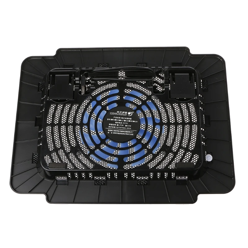 

Laptop Cooler Cooling Pad Base Big Fan USB Stand For 14 Inch LED Light Notebook B95D