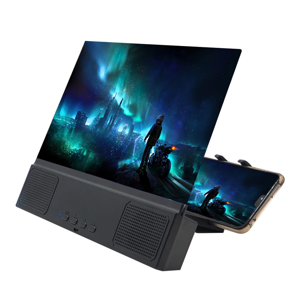 Mobile Phone Screen Amplifier HD 12-inch Full-Screen TV Drama Old Man Reading Newspaper Extended Mirror Desktop Bracket Smart Phone Universal White Color : Black, Size : 12 inches Mobile Phone Screen Amplifier HD 12-inch Full-Screen TV Drama Old Man Reading Newspaper Extended Mirror Desktop Bracket Smart Phone Universal White Color : Black, Size : 12 inches
