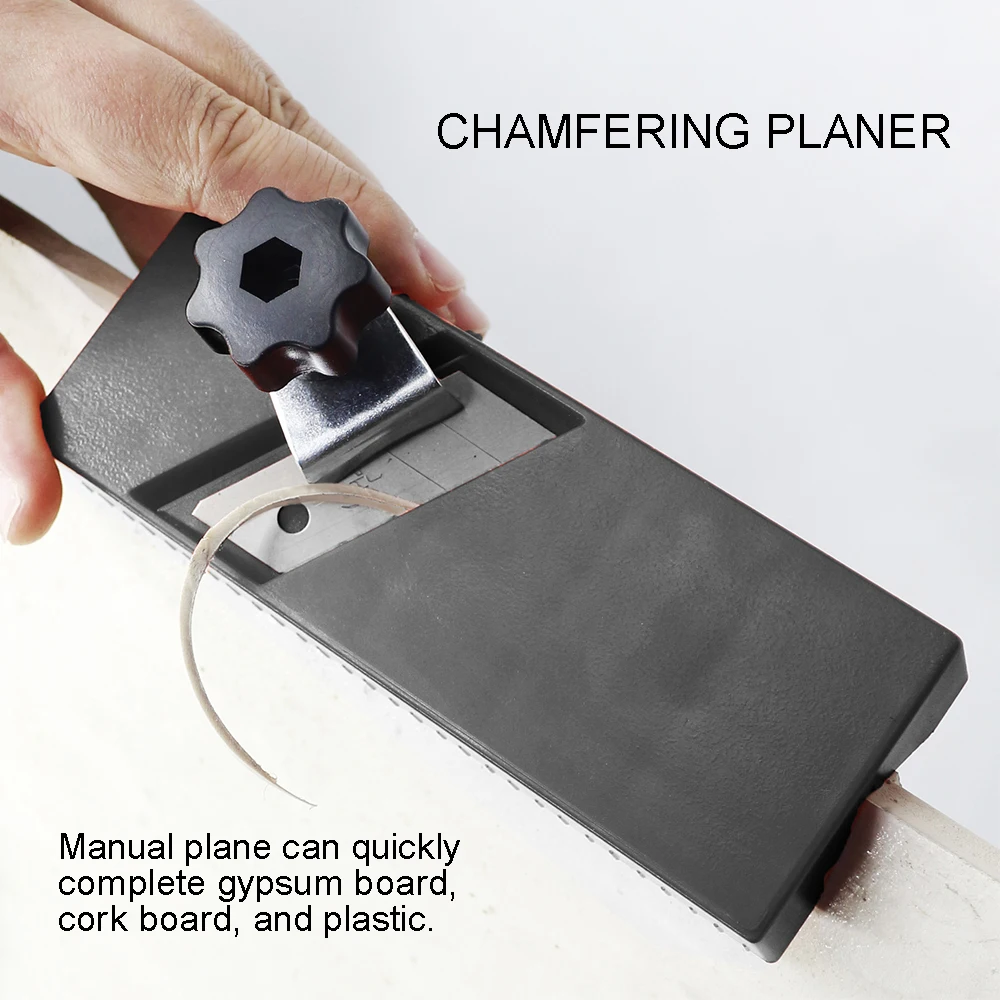 

Chamfering Hand Planer Quick Edge Trimming Plasterboard Gypsum Board Drywall Edge Fixture Router Bit Planning Tool Wood Planer