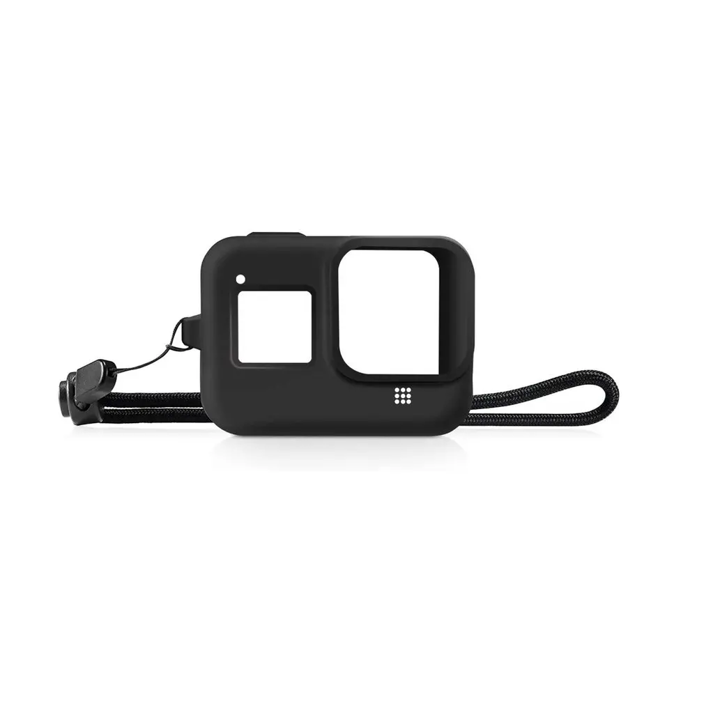 Аксессуары для Go Pro, чехол для экшн-камеры, защитный силиконовый чехол+ крышка объектива для GoPro Hero8, черный цвет