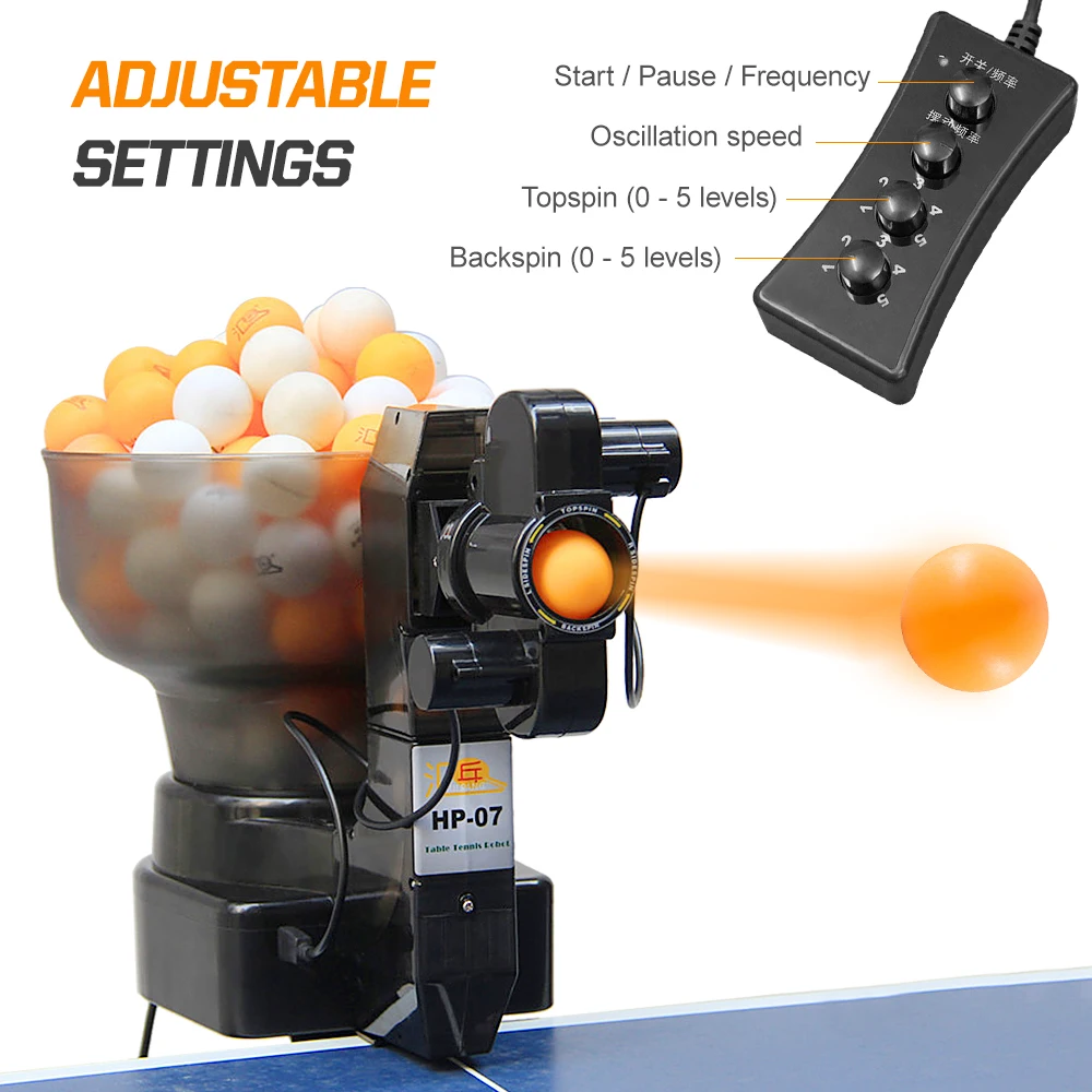Table Tennis Robot Ping Pong Ball Machine 40mm Balls Automatic Training for Solo Trainer | Спорт и развлечения