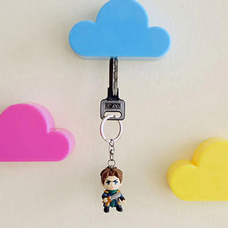 Magnetic Hooks Creative Novelty Home Storage Holder White Cloud Shape Magnetic Magnets Key Holder (4)