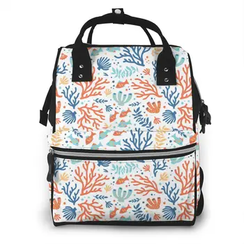 

Mummy Maternity Nappy Bag Tropical Sea Fishes And Corals Large Capacity Nappy Bag Travel Backpack Nursing Bag for Baby Care