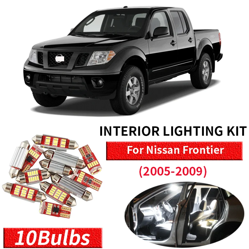 Светодиодный светильник без ошибок 10x Canbus комплект для салона посылка Nissan Frontier