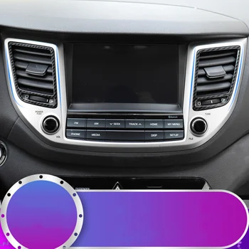 

For 15-19 Hyundai New Tucson Air Outlet Decorative Frame, Central Control Instrument Sequins, Interior Decoration