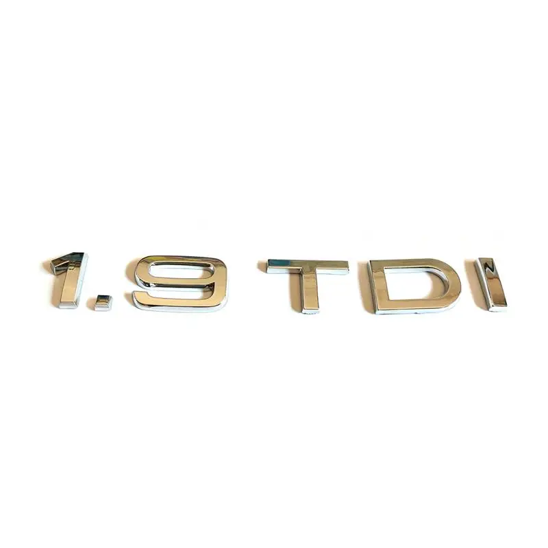 10pcsxPlastic хром 1.9TDI наклейки для автомобиля эмблемы значки Emblemes эмблема