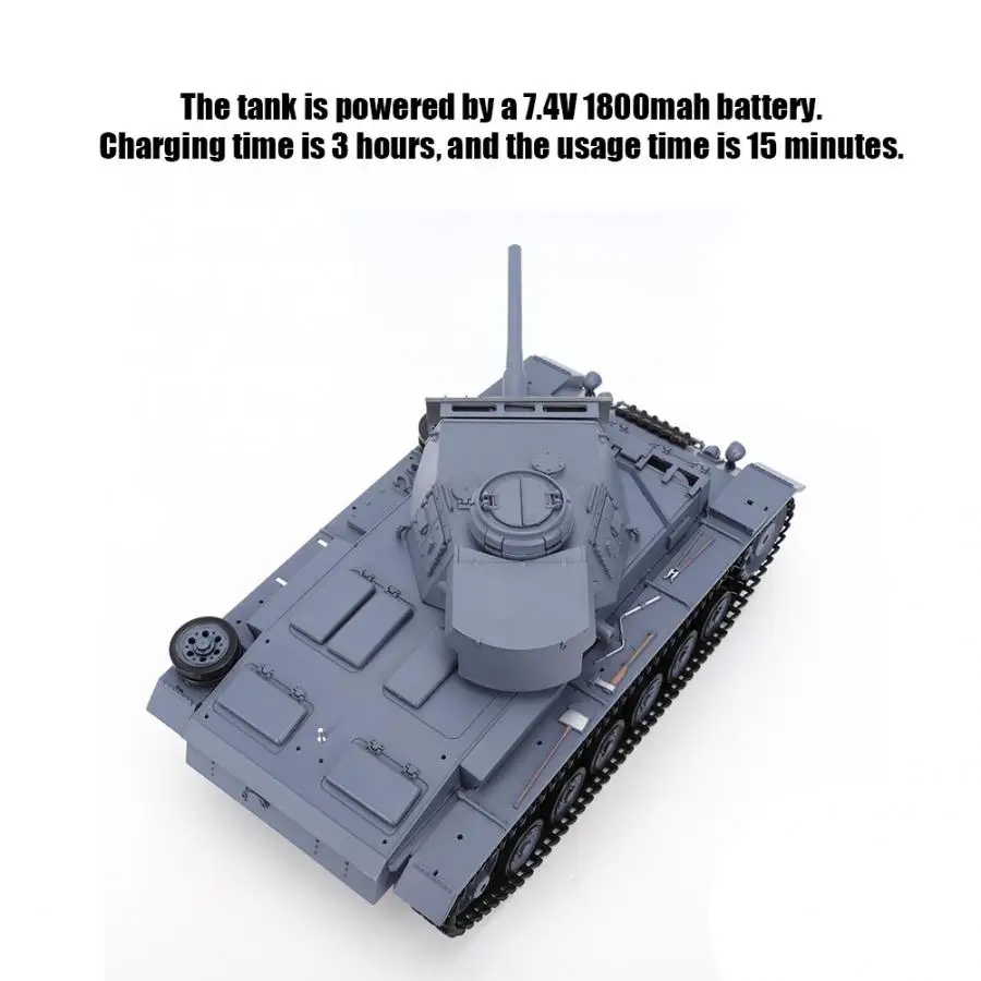 Для Henglong 3848-1 1/16 german III L TYPE Medium 2,4 Ghz rc tank с usb-кабелем для зарядки