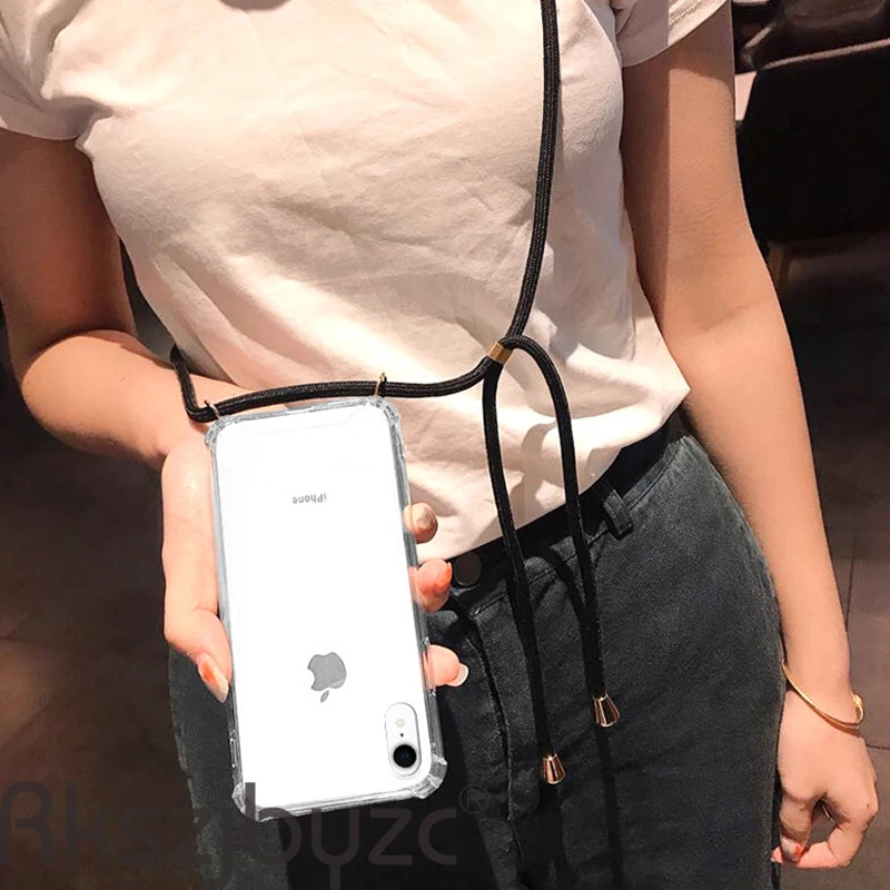 Crossbody Strap TPU Anti-fall Phone Case For Huawei Nova 3 3i 4 5 Pro 5i P20 Lite 2019 Lanyard Necklace With | Мобильные телефоны и
