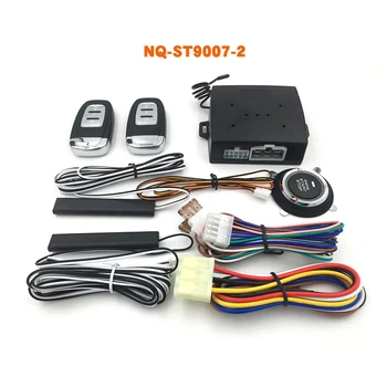 

Hot Owo Way Car Alarm System with Engine Start LCD Remote Control Key Fob Case For B9 with silicone cover NQ-ST9007
