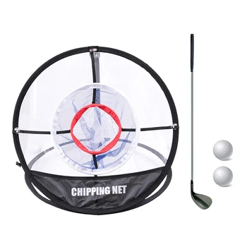 

Golf Chipping Practice Net Golf Pop-UP Indoor Outdoor Chipping Pitching Cages Mats Practice Easy Net Golf Training Aids 8
